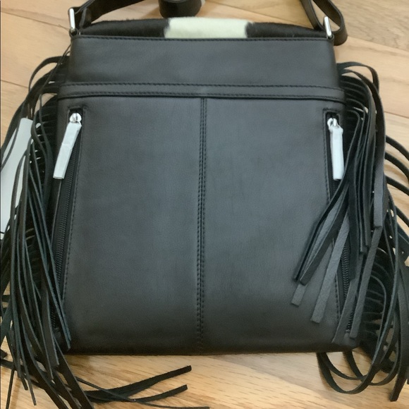 Cow Hide Flat Slim Silhouette Bag - Picture 3 of 7